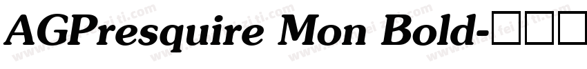 AGPresquire Mon Bold字体转换